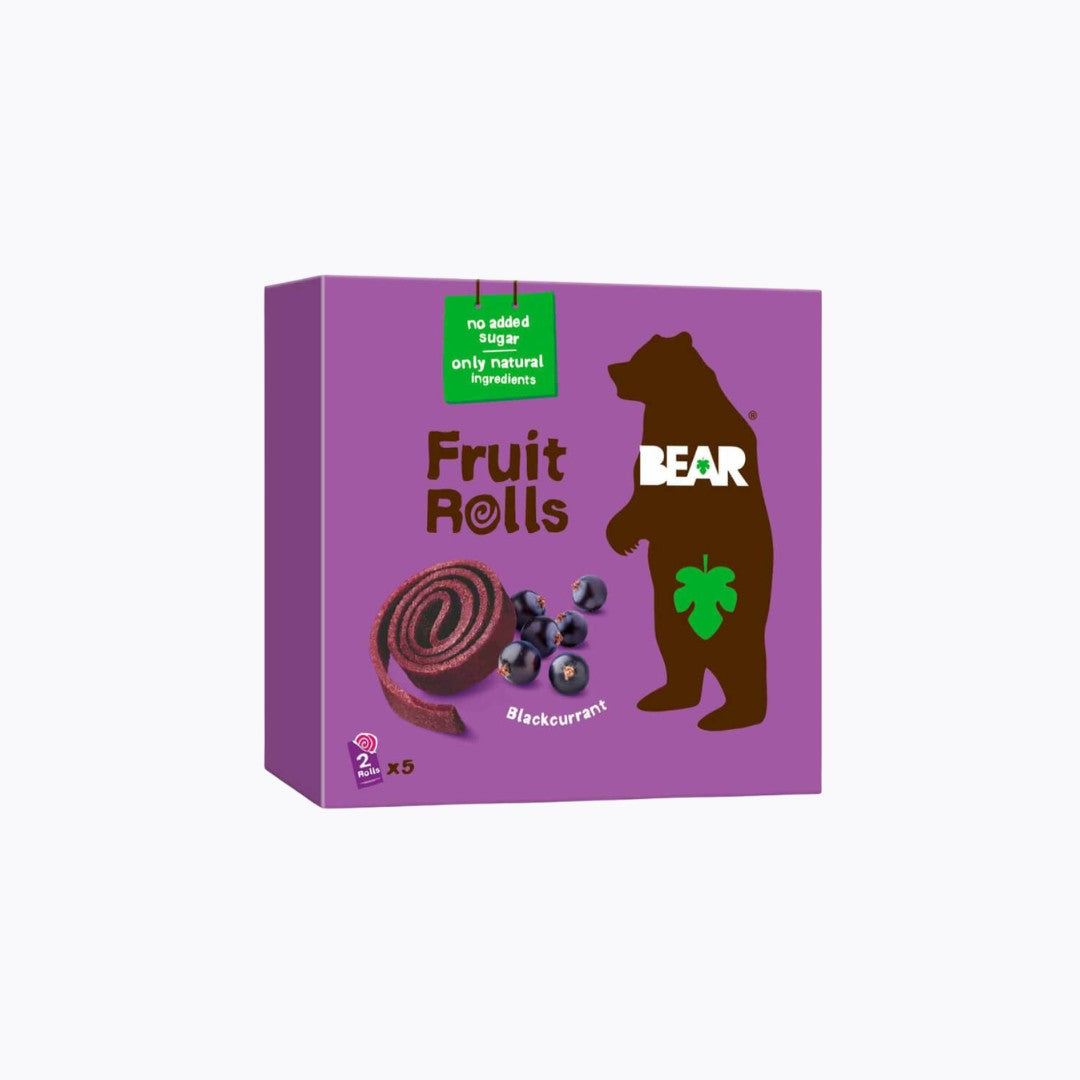 Box of BEAR Fruit Rolls on a white background