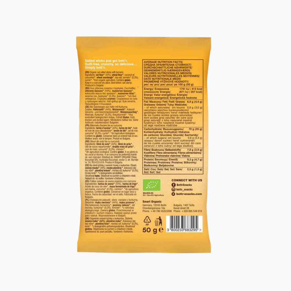Oat Salted Sticks Turmeric 50g
