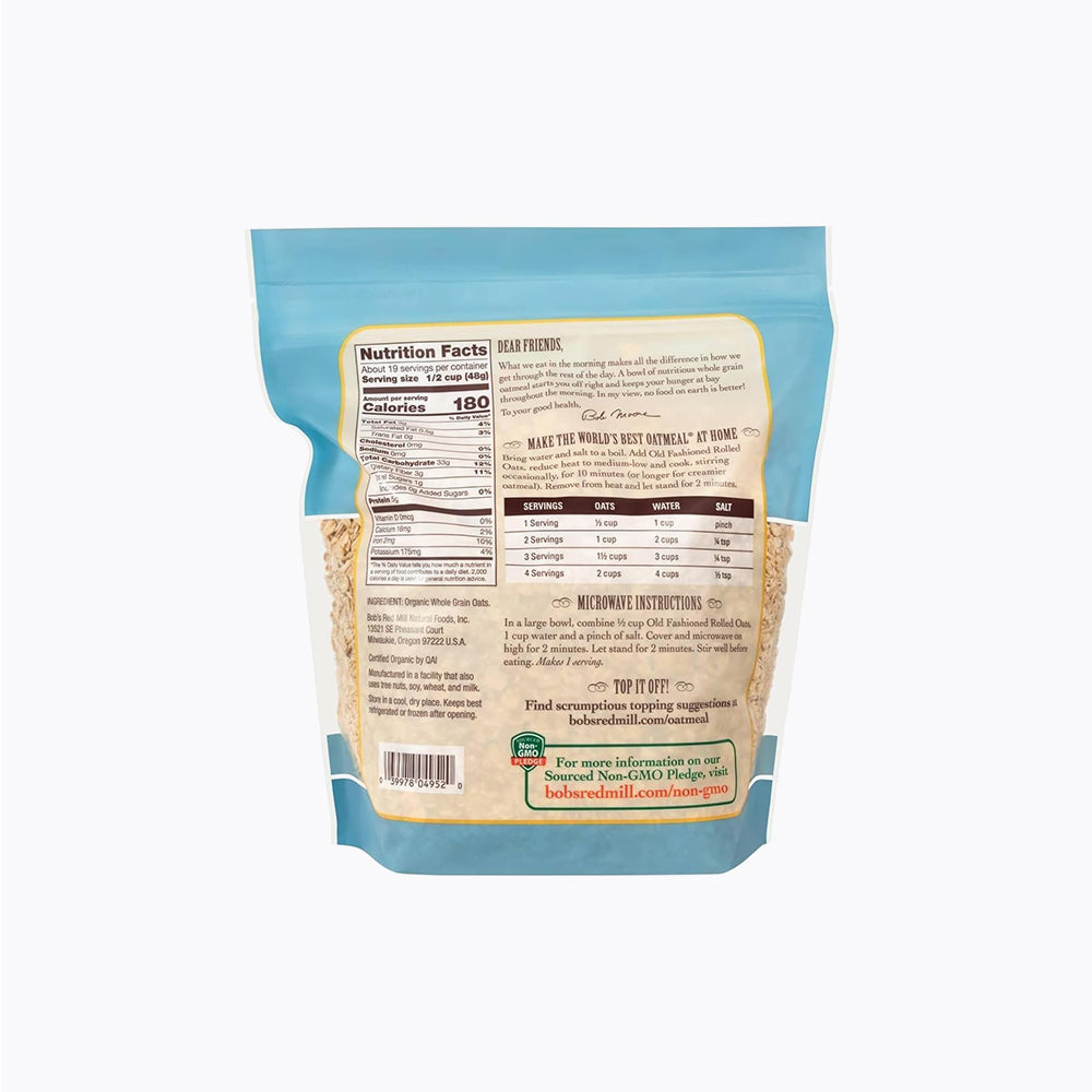 Organic Oats Rolled Regular 907g