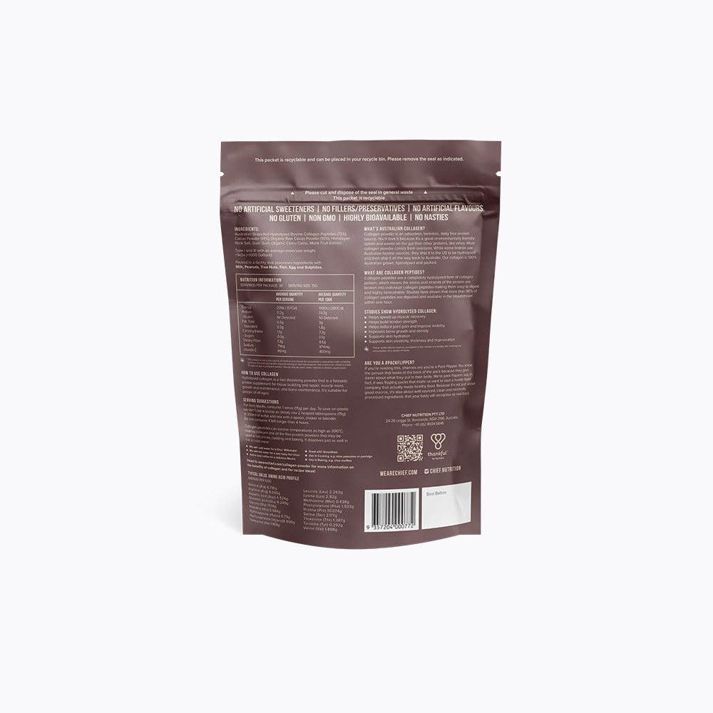 Grass-fed Collagen Dark Chocolate Protein Powder 450 grams