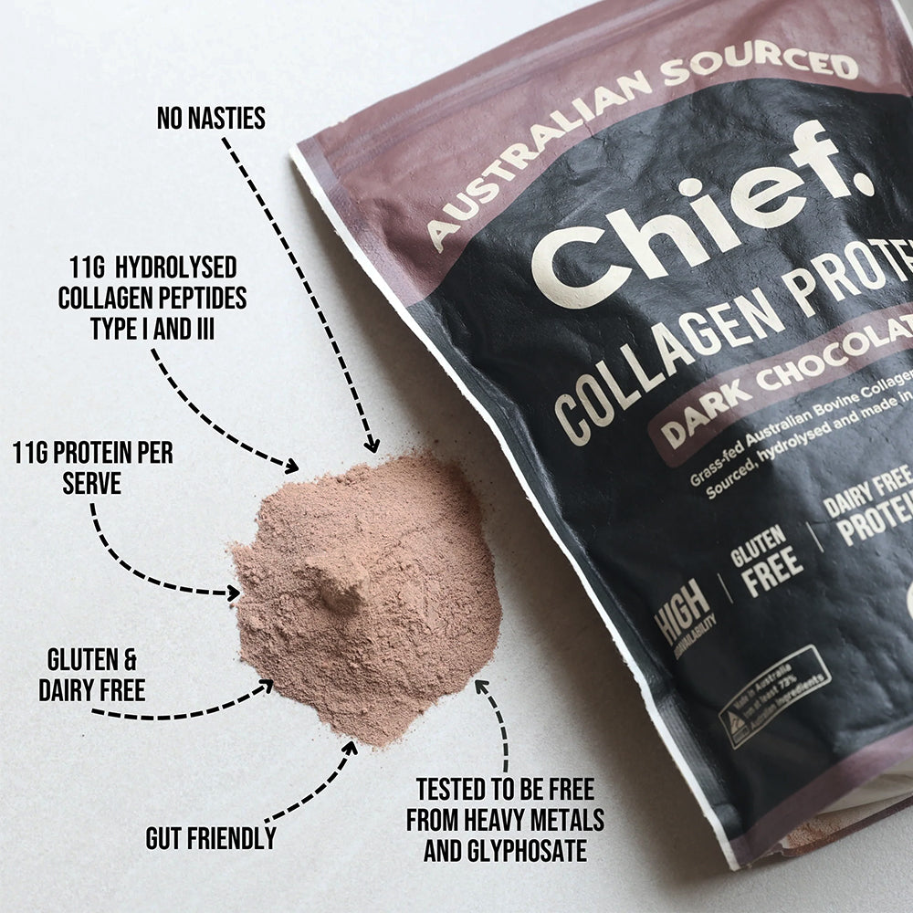 Grass-fed Collagen Dark Chocolate Protein Powder 450 grams