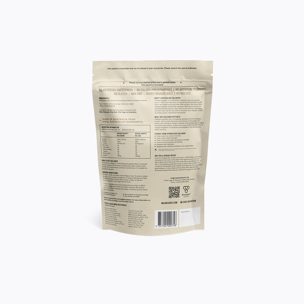 Grass-fed Collagen Unflavoured Protein Powder 450 grams