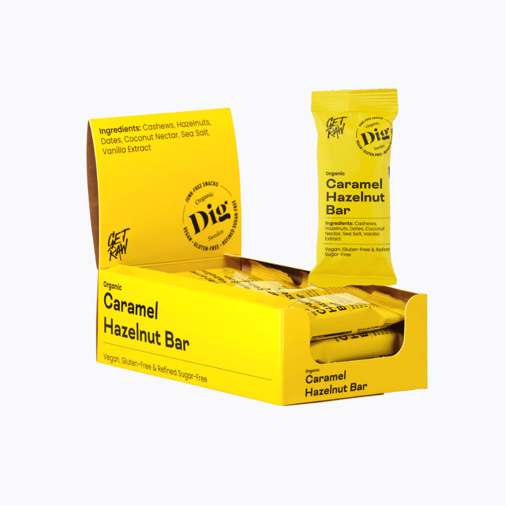 Organic Caramel Hazelnut Bar 42g (Pack of 2)