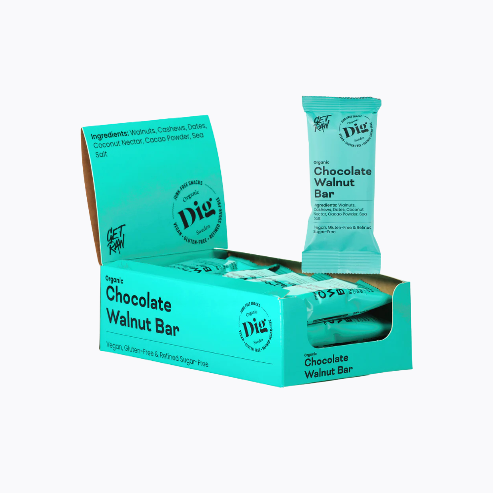 Organic Chocolate Walnut Bar 42g (Pack of 2)