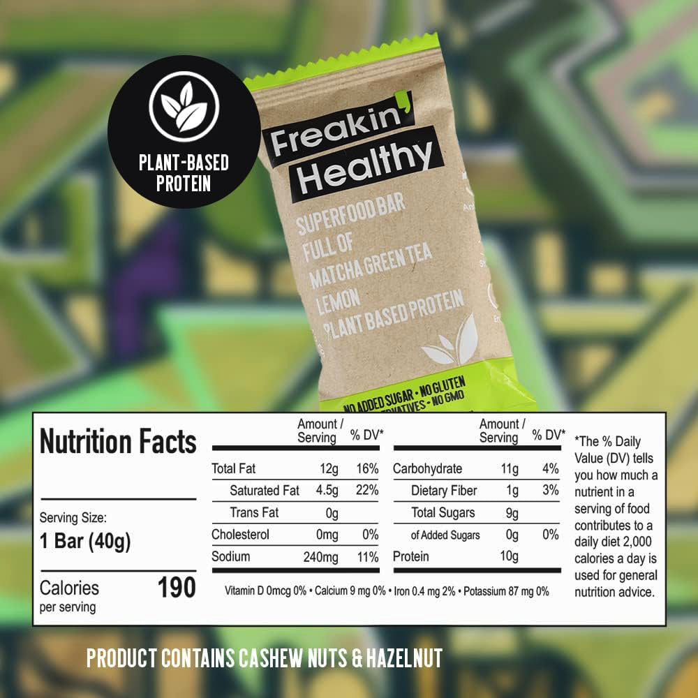 Matcha Green Tea & Lemon Superfood Bar 40g