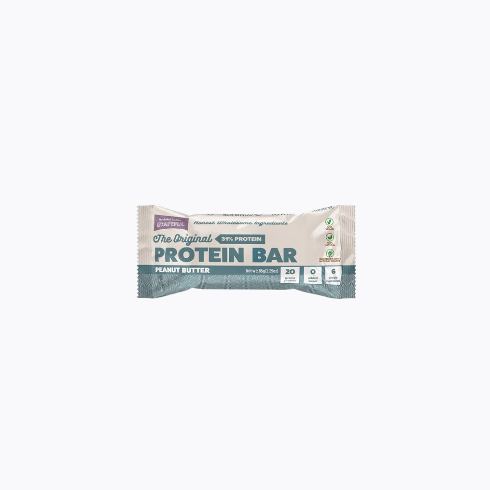 Protein bar packaging on a white background