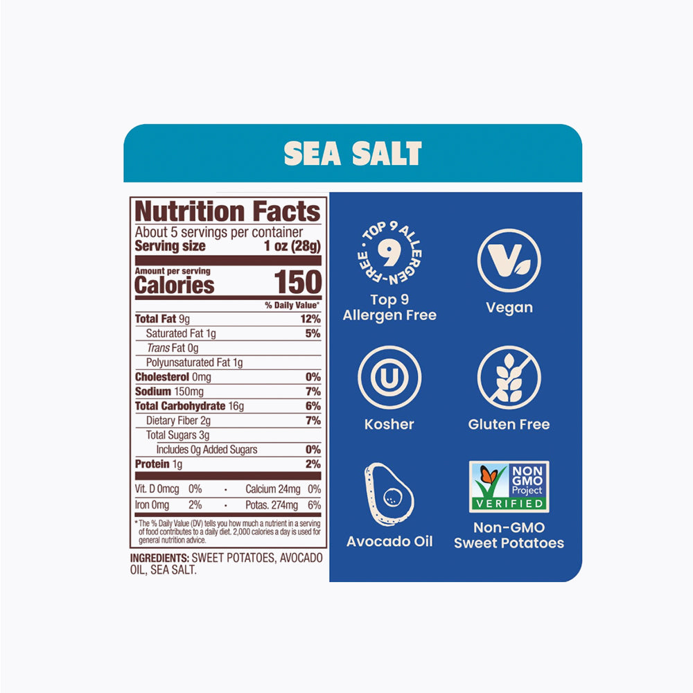 Sweet Potato Wavy Chips Sea Salt 142g