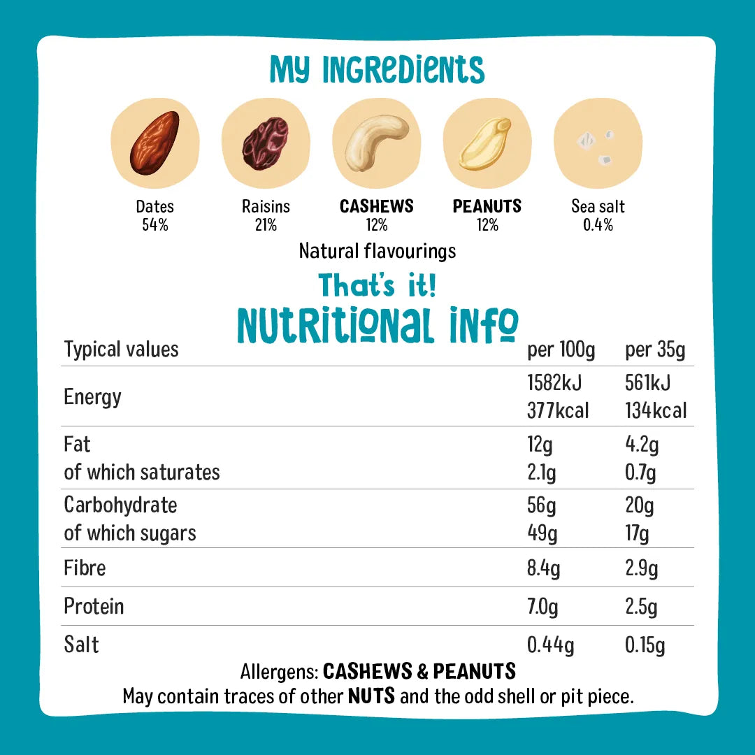 Raw fruit & nut bar salted caramel 4x35g