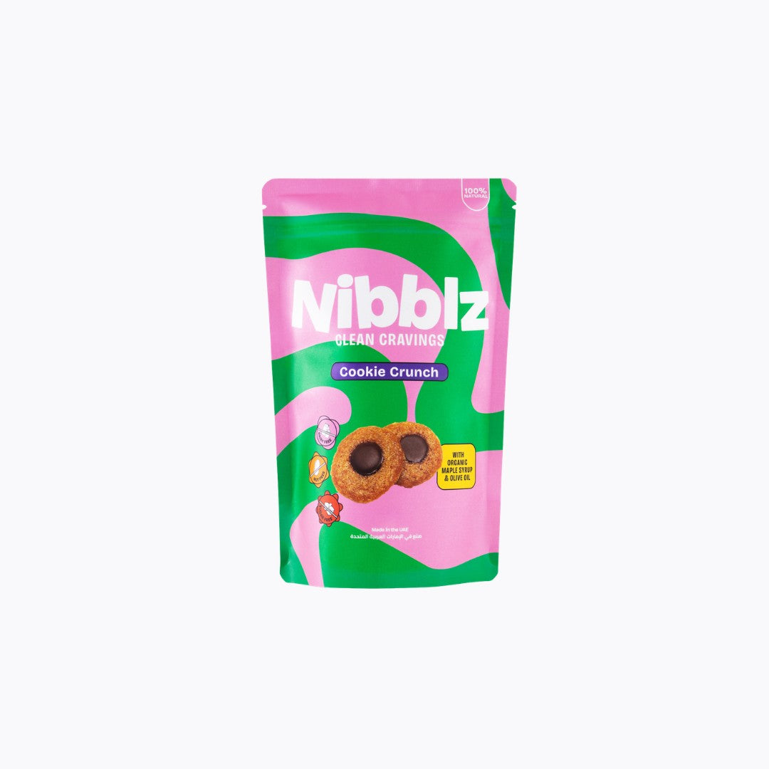 Nibblz Cookie Crunch packaging on a white background