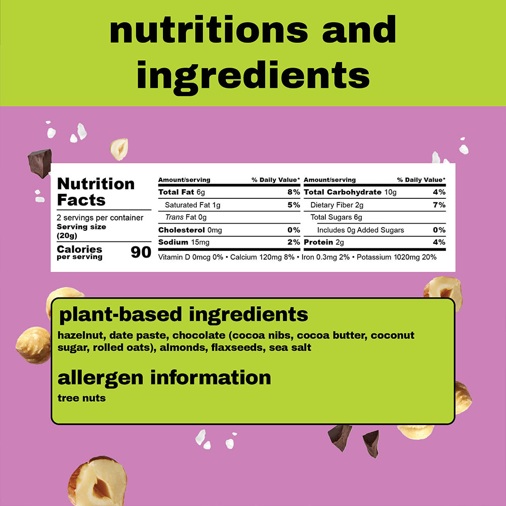 Hazelnut Sea Salt Energy Squares 40g