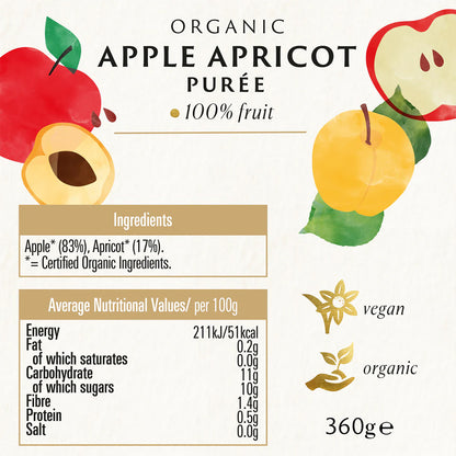 Organic Apple & Apricot Puree 360g