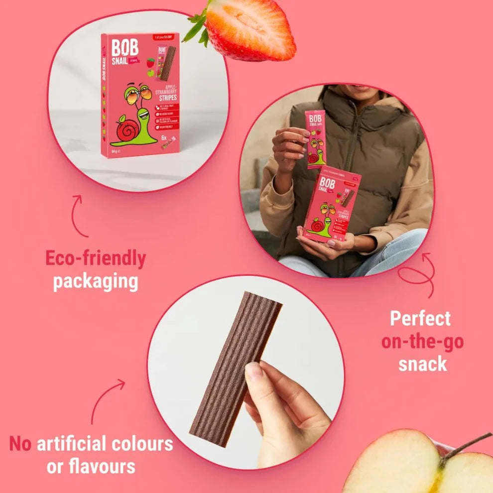 Apple Strawberry Fruit Stripes x 5 Packs