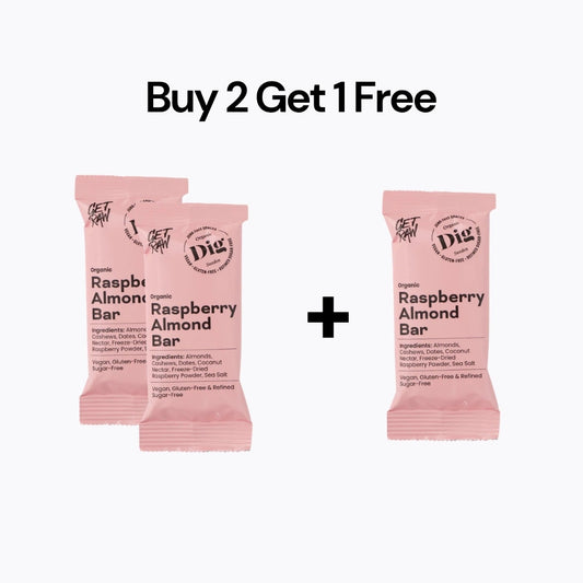 Organic Raspberry Almond Bar 42g (Pack of 3)