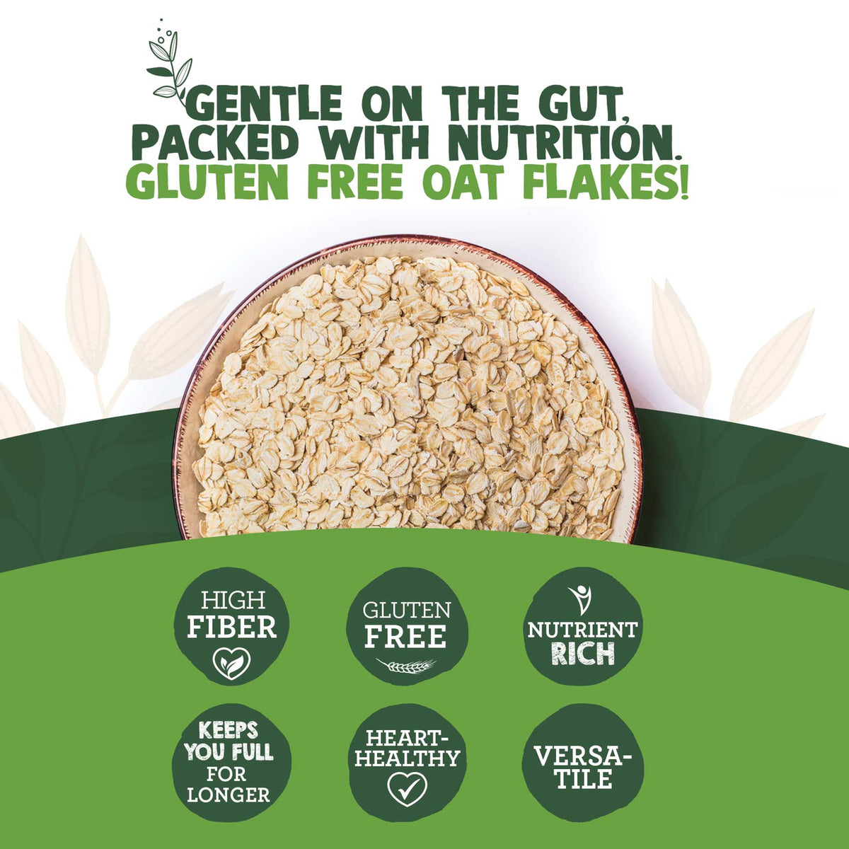 Organic Oat Flakes Rolled Oats Gluten-Free 500g