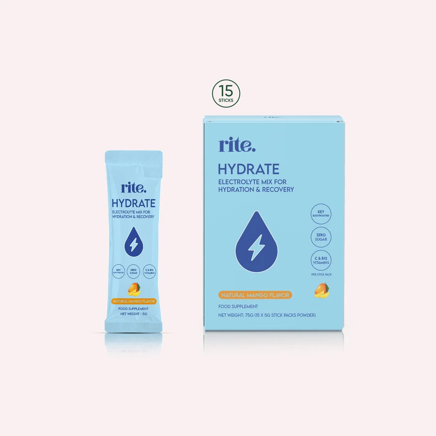 Hydrate - Electrolyte drink  Mango (15 sticks)
