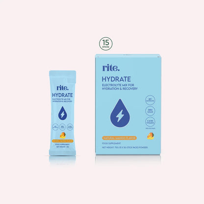 Hydrate - Electrolyte drink  Mango (15 sticks)