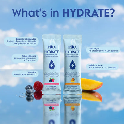 Hydrate - Electrolyte drink Red Berries (15 sticks)