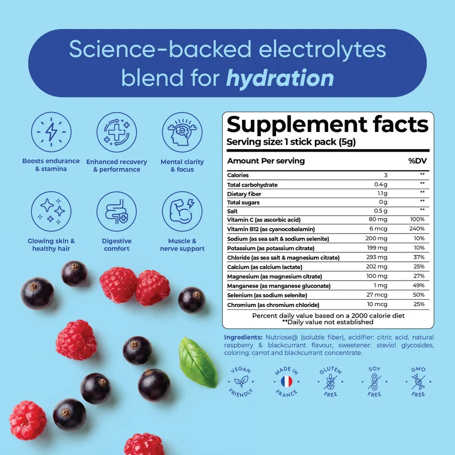 Hydrate - Electrolyte drink Red Berries (15 sticks)