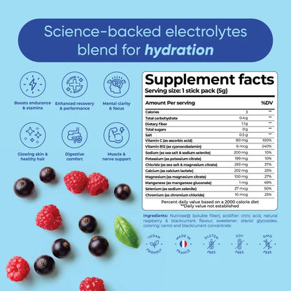 Hydrate - Electrolyte drink Red Berries (15 sticks)