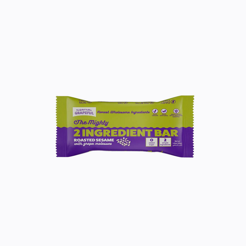 2 Ingredient Bar packaging with green and purple design on a white background