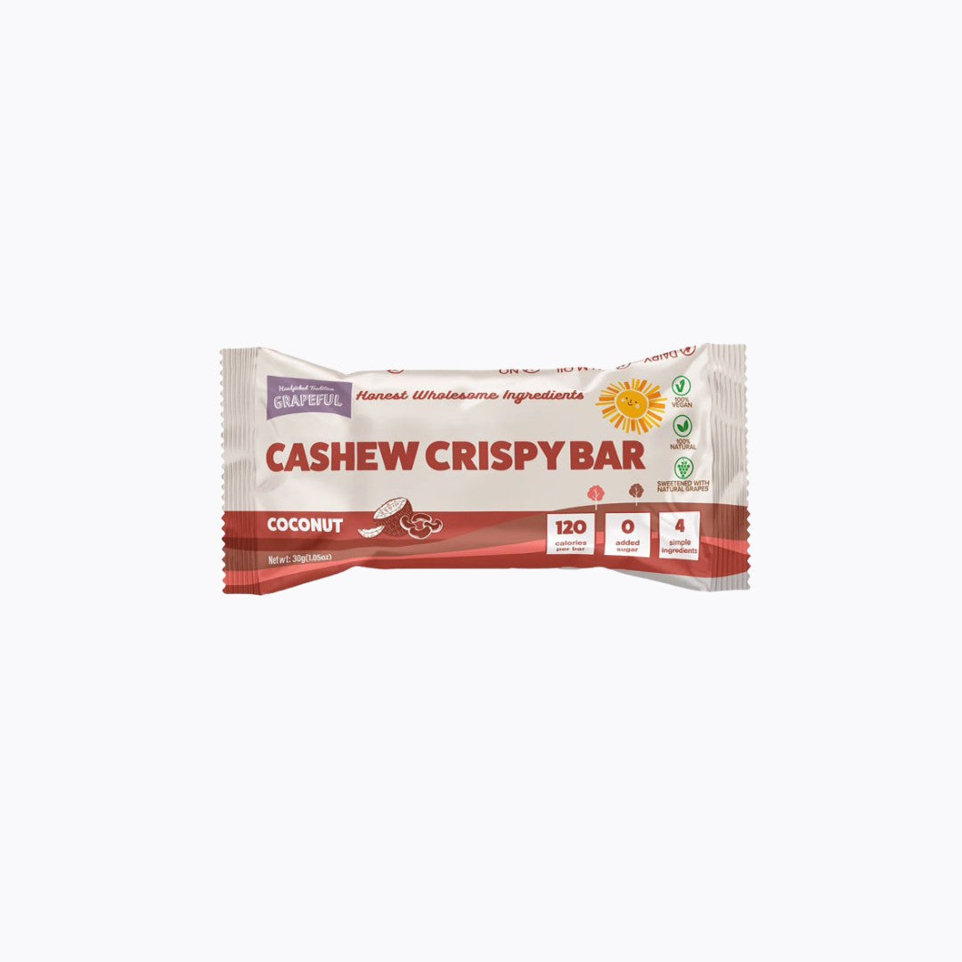 Cashew Crispy Bar packaging on a white background