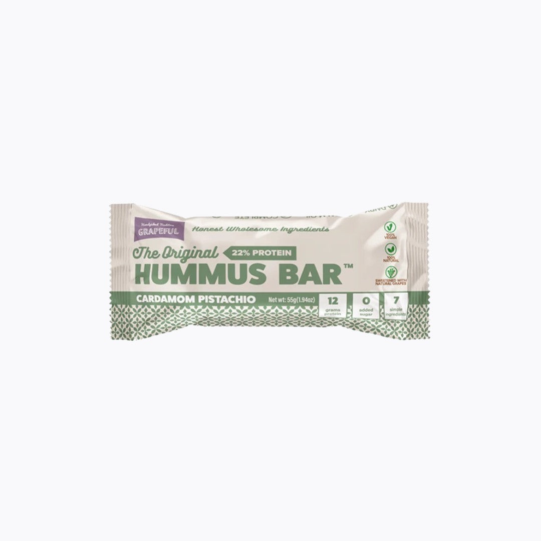 Hummus bar packaging on a white background