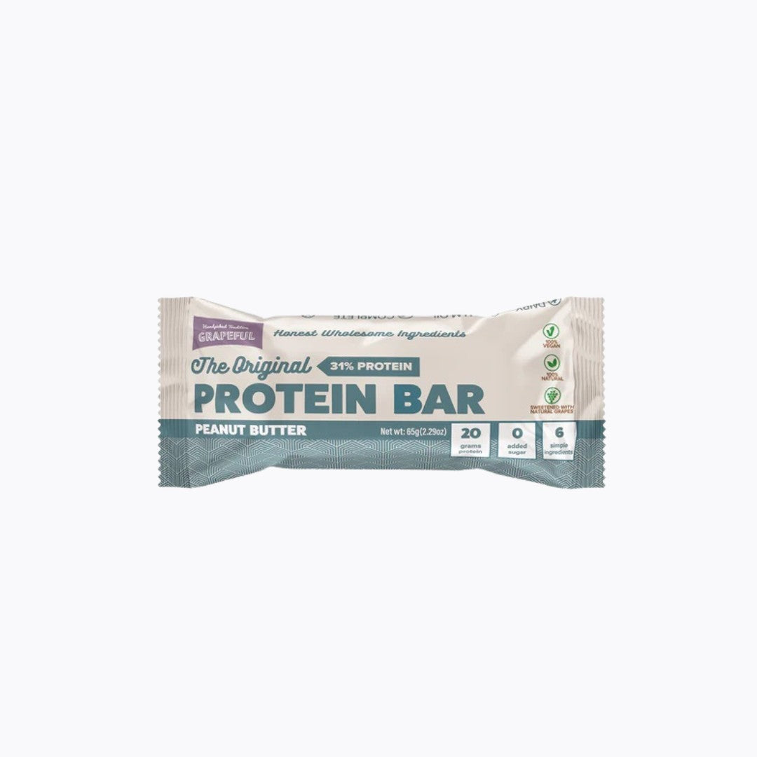Protein bar packaging on a white background