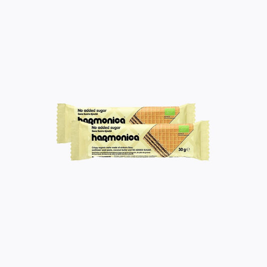 Harmonica no added sugar bar packaging on a white background