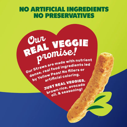 Product packaging with a straw and a red heart-shaped label on a green and blue background.