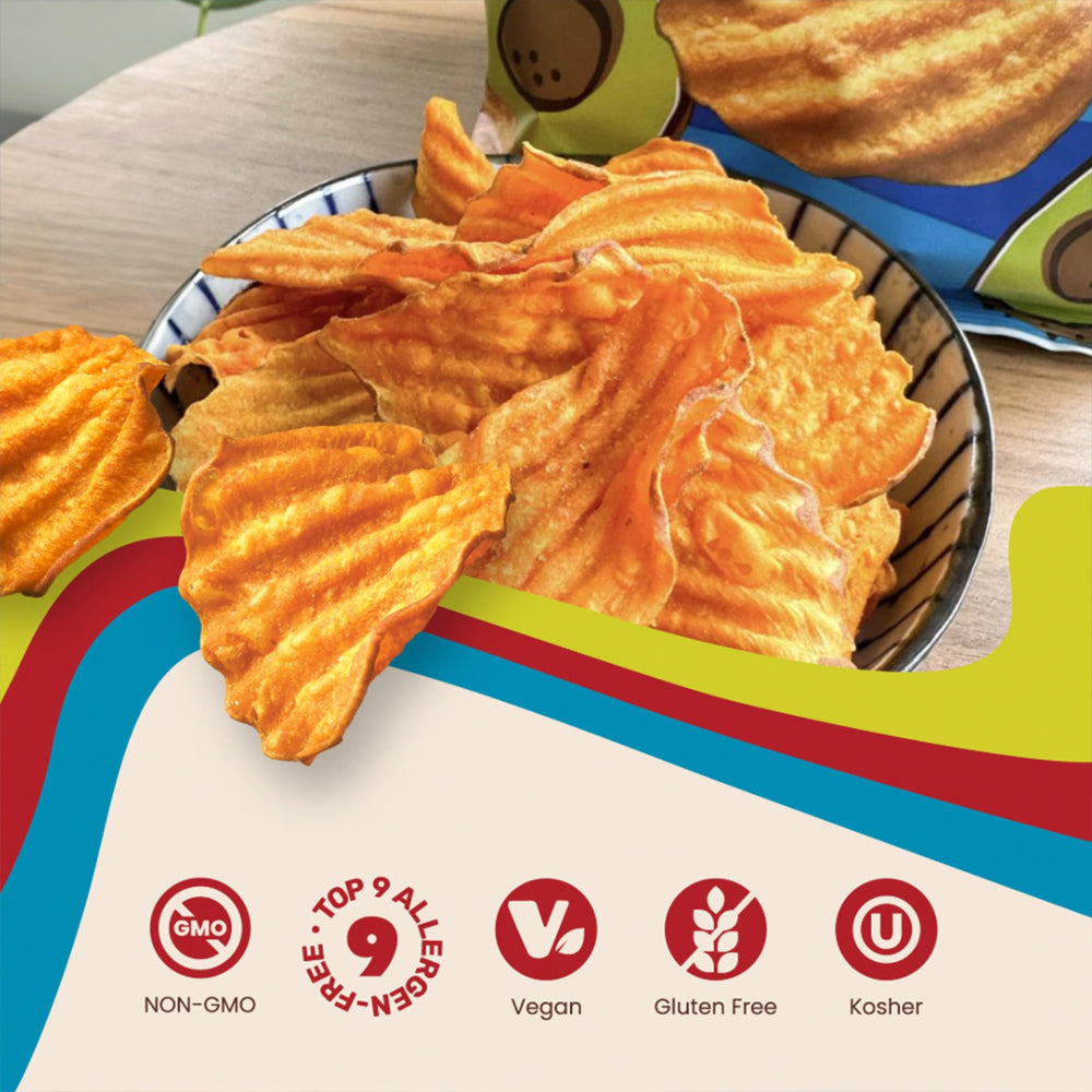 Sweet Potato Wavy Chips Sea Salt 142g