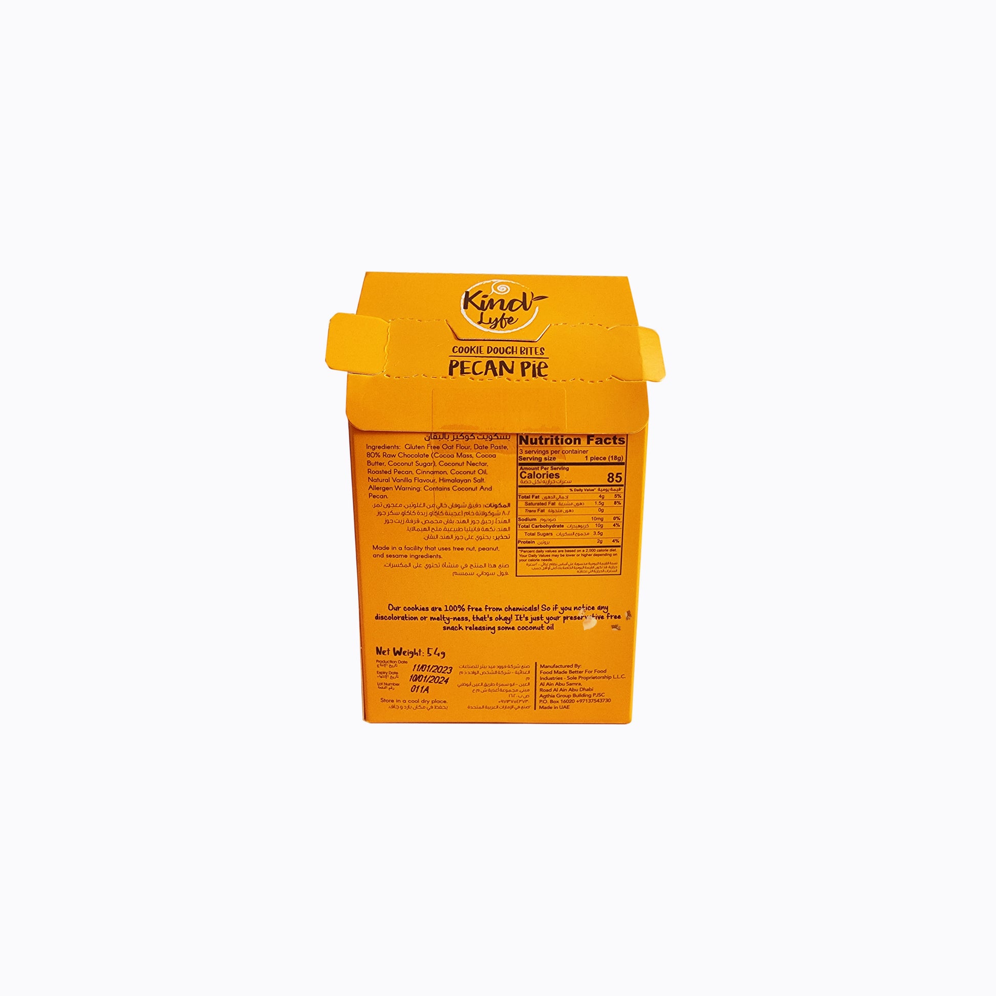 Kinder Life Pecan Pie packaging on a white background