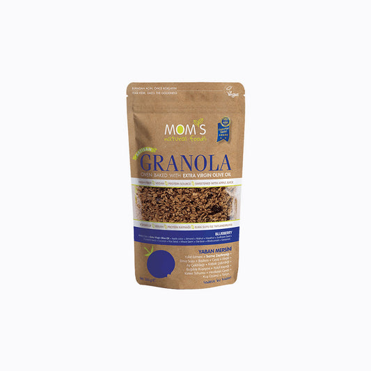 Bag of Mom's Granola on a white background