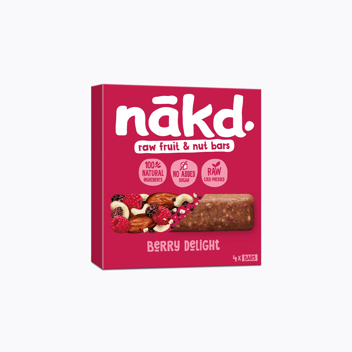 Raw fruit & nut bar berry delight 4x35g
