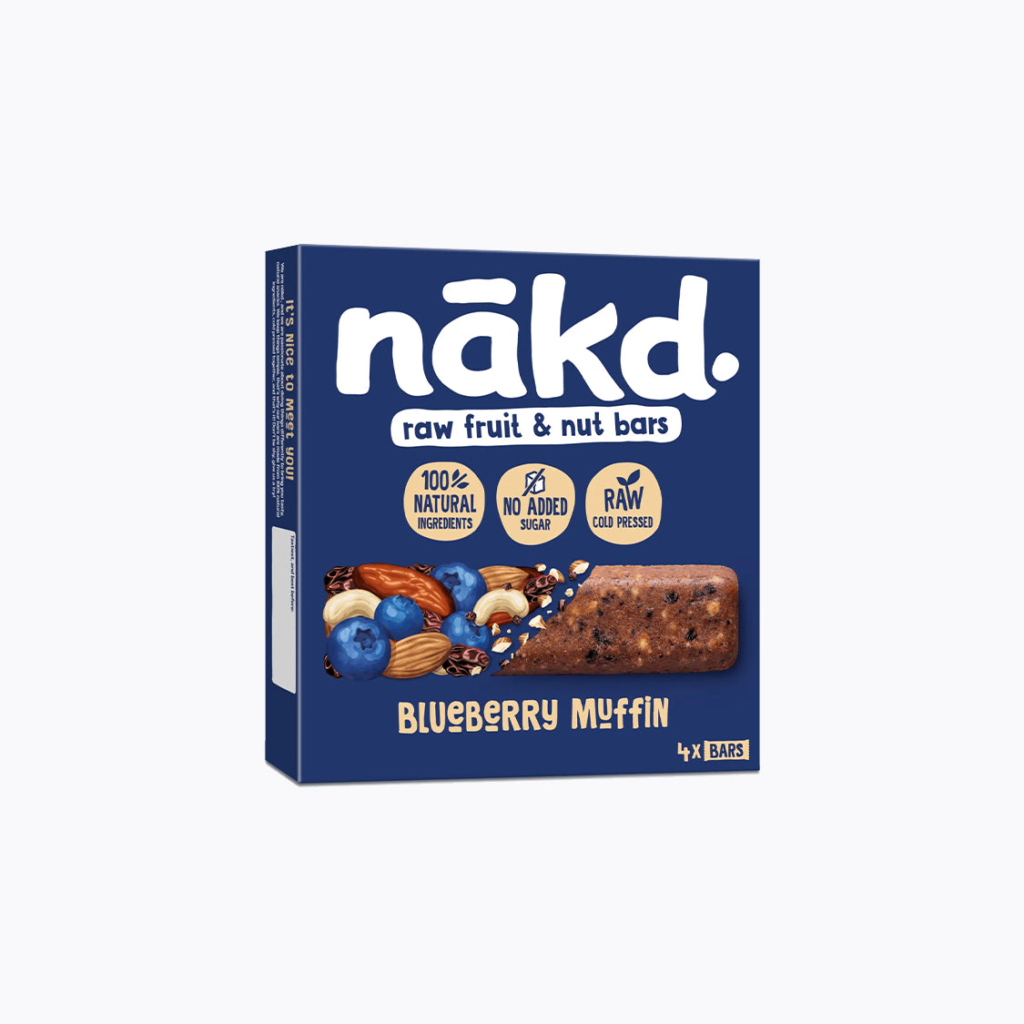 Raw fruit & nut bar blueberry muffin 4x35g