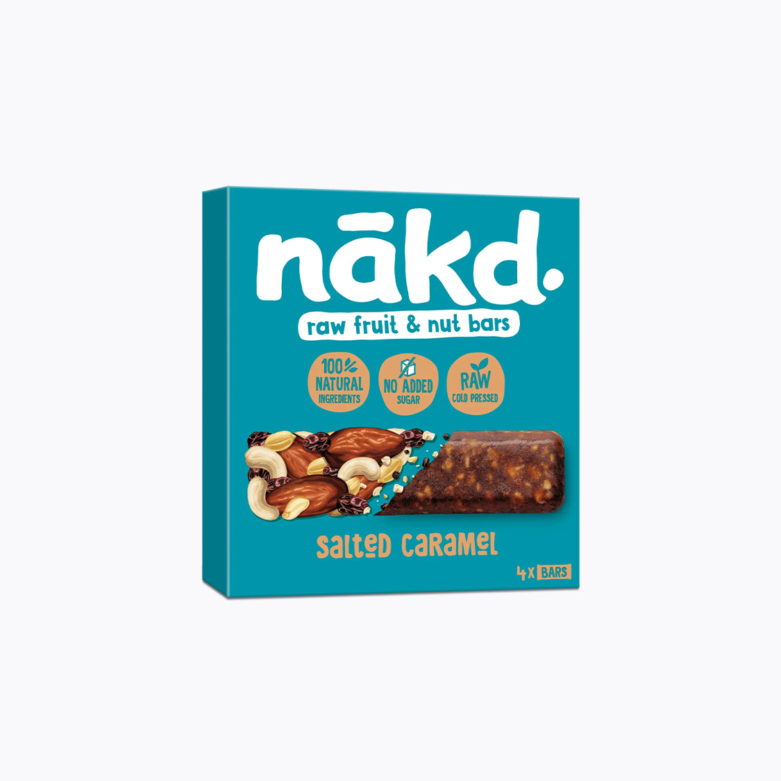 Raw fruit & nut bar salted caramel 4x35g