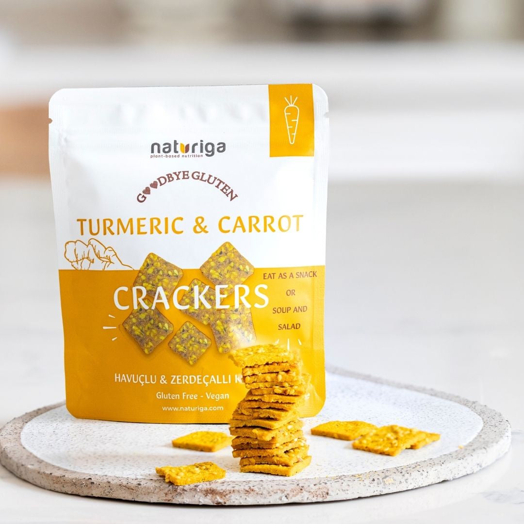 Gluten Free Turmeric & Carrot Crackers (40 Gr)