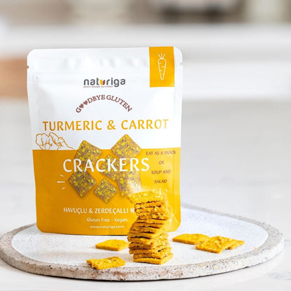 Gluten Free Turmeric & Carrot Crackers (40 Gr)