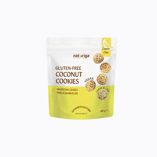 A 30g stand-up pouch of Naturiga Gluten Free Keto Granola, featuring a cream-colored top half, brown text, and a clear window showing the granola inside, set against a plain white background.