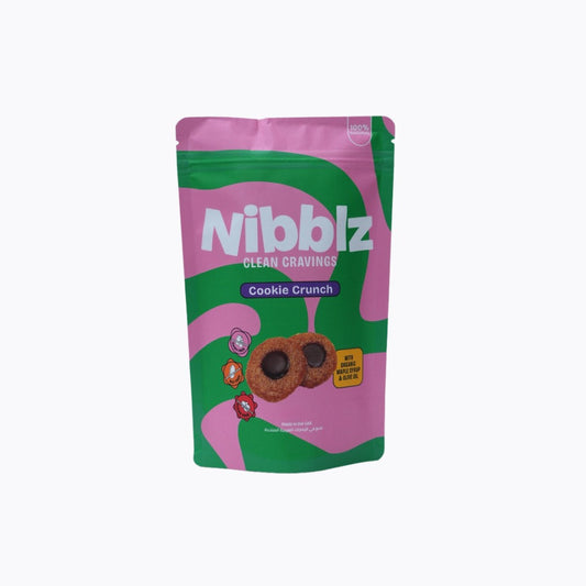 Nibblz Cookie Crunch packaging on a white background