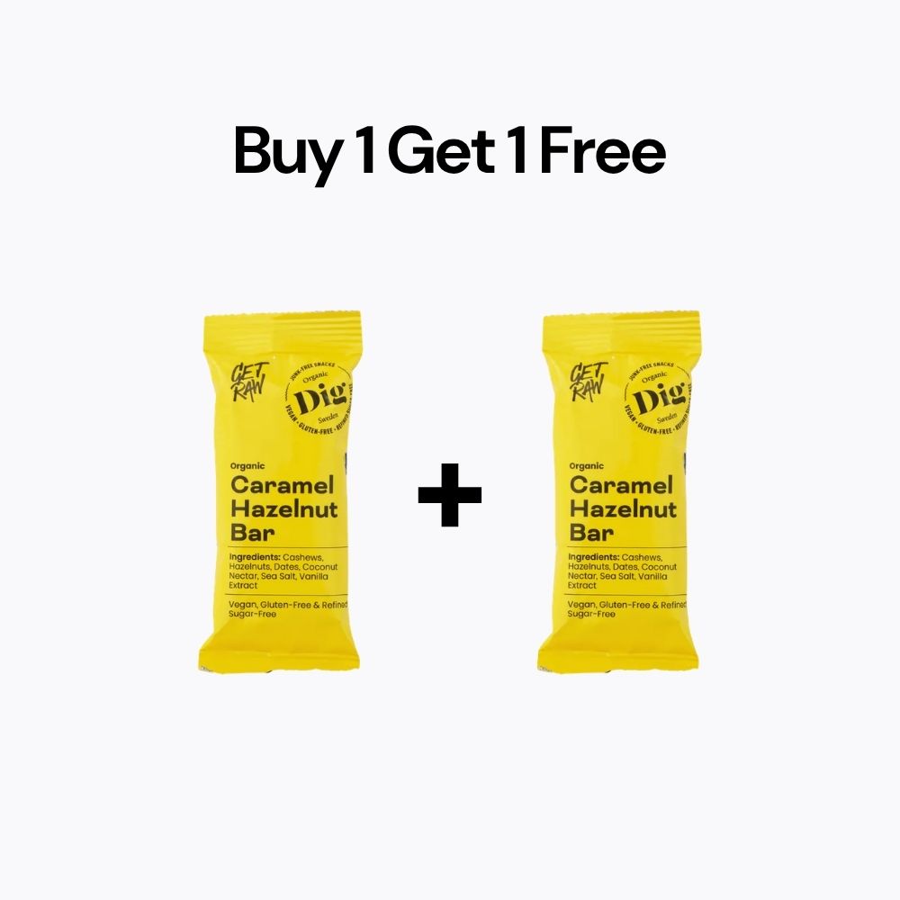 Two yellow candy bars with 'Buy 1 Get 1 Free' text on a white background