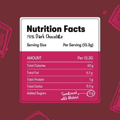 Plaay 70% Dark Chocolate Bar 80g 5 buy on generation.h