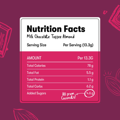 Plaay Milk Chocolate Toffee Almond Bar 35g 3 buy on generation.h