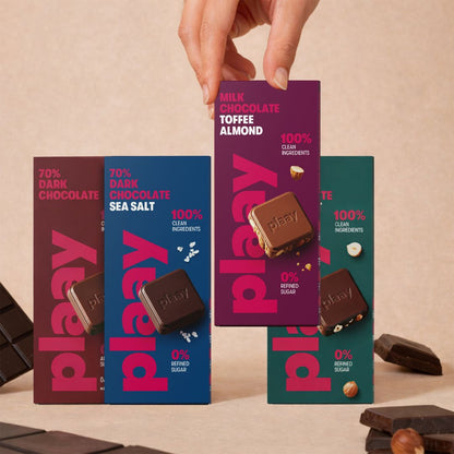 Plaay Milk Chocolate Toffee Almond Bar 80g 4 buy on generation.h