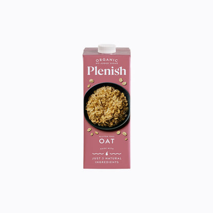 Plenish oat product packaging on a white background