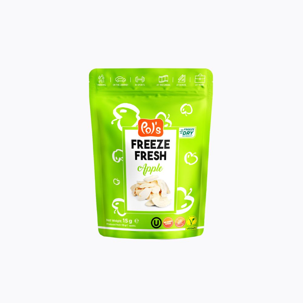 Green package of B&G Freeze Fresh Apple on a white background