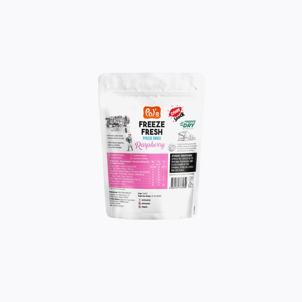 Dog food package with 'Poo's Freeze Fresh' branding on a white background