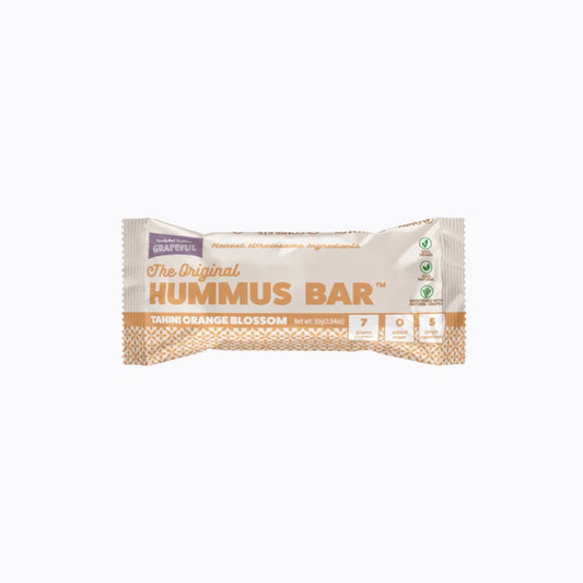 Hummus bar packaging on a white background