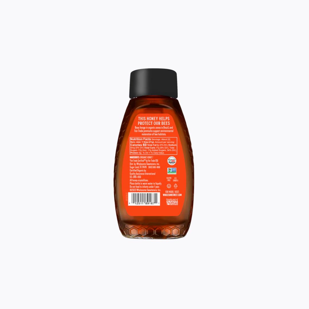 Bee product with label on a white background