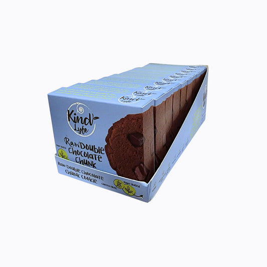 Raw Double Chocolate Chunk Cookies 10x35g